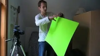 99&cent; Green Screen from Construction Paper