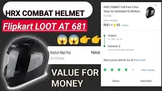 Flipkart || HRX COMBAT Full Face Clear Visor Air ventilated ISI Marked helmet ⛑️🪖🪖