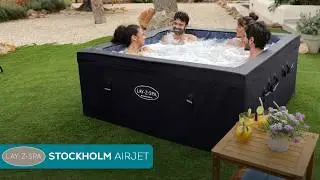 Lay-Z-Spa&reg; Stockholm | Energy-efficient foam wall hot tub with UltraFit&trade; pump and WiFi control