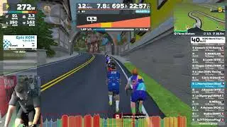 Zwift ECRO CHASING RED Stage 1 (C) on Three Sisters in Watopia