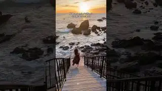 Hidden gem in Laguna Beach, California for the best sunset 📍Woods Cove #travel