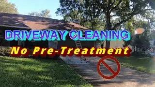 Cleaning a driveway with NO pre treatment