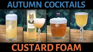 Easy Autumn / Fall Cocktails with a Custard Foam