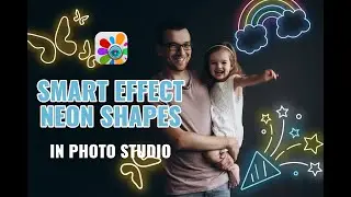 Smart Effect Neon Shapes in Photo Studio | Neon Light Effect | Neon Photo Editing