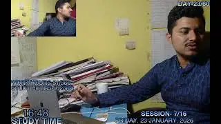 16 HOURS LIVE STUDY/WORK WITH ME / DAY-23/60 (16 HOURS LIVE STUDY CHALLANGE FOR 60 DAYS)