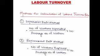 CA Inter costing concept book | Labour Turnover