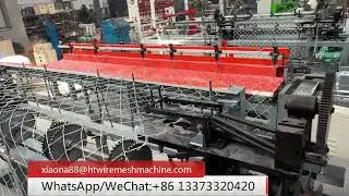Single wire chain link fence machine