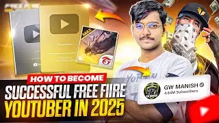 How To Become A Free Fire Youtuber In 2025🤝 My 6 Years Experienced Reveled☺️