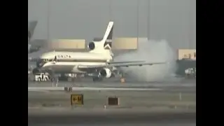 SFO - N764DA - Delta L-1011 smoky start-up on push back San Francisco