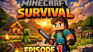 MCPE solo survival series|episode 1|#subscribe #minecraft 