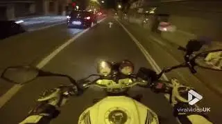 Viral Video UK: Motorcyclist encounters little boy racer crash