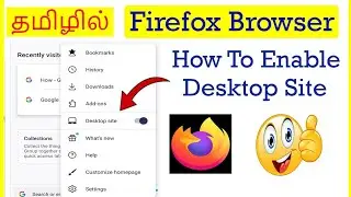 How to Enable Desktop Site in Firefox Browser Mobile Tamil | VividTech