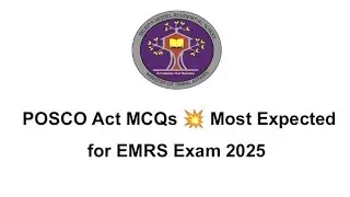 POCSO ACT (ТИПОВЫЕ ВОПРОСЫ EMRS JOBS)