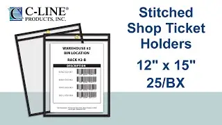 Shop Ticket Holders, Stitched, 12 x 15 - C-Line Products - 46125