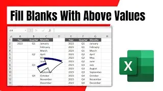 How to Fill Blank Cells Using Values from Above, Below, Left, or Right in Excel