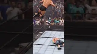 Diving Elbow Drop by stone Cold On John Cena 🤯🤯🤯 #shorts #wwe #wwe2k22 #ytshorts #gaming