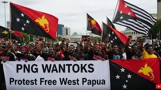 PNG WANTOKS Protest For Free West  Papua in Port Moresby  The Capital City of PAPUA NEW GUINEA