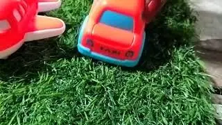 Unboxing toys opening Unbreakable 7 pcs pull Back taxi car truck bus plen toy opening
