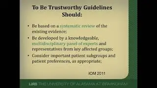 Overview of Clinical Practice Guidelines