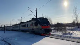 Электропоезд ЭП2Д-0078 станция Голицыно до станции Звенигород. 03.02.2026.