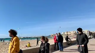 4K🏄&zwj;♀️Kitesurfing in Playa de Palma🌴Mallorca🌟27 December 2020