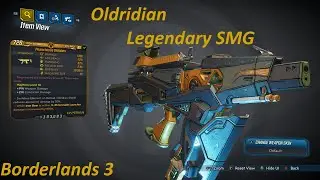 Borderlands 3: Oldridian legendary submachine gun. Energy shield reduces elemental damage by 20%.