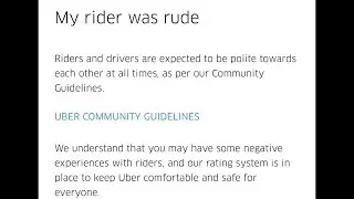 Uber- How To Report &ldquo;Issues With A Rider&rdquo;& &ldquo;Issues With NOT Collecting A Cancellation Fee&rdquo;