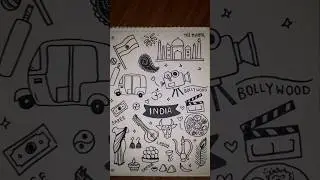 How I Doodle India 🇮🇳 #doodleart #doodleideas #india #artforbeginners #tutorial #doodlearttutorial