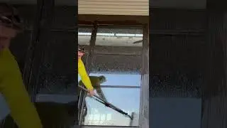 #houston Window Cleaning Action water Fed Pole. #windowcleaning