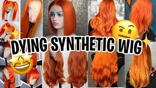 HOW TO DYE A SYNTHETIC WIG W/FABRIC DYE *HILARIOUS* | Water Method