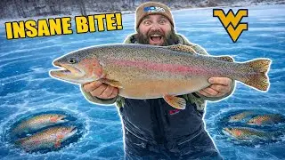 West Virginia Ice Fishing Was INSANE&hellip; Giant Trout Everywhere!