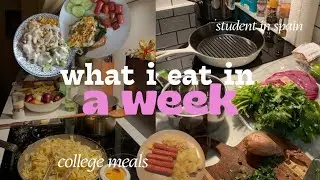 what i eat in 4 days as a moroccan student in spain 🇪🇸🇲🇦 (tajine, salad, pasta...)   طالبة مغربية
