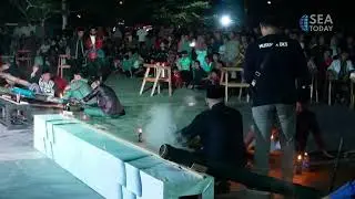 Festival Features Malay Game of Exploding Bamboo Cannons