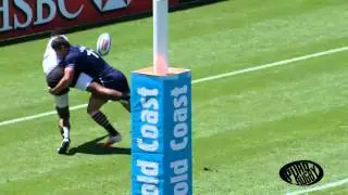 Semi Kunatani thrown the ball on the in-goal - HSBS Sevens