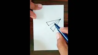 How To Draw Paper Plane | Paper Rocket Drawing For Kids Step By Step #shorts #drawing #love #rocket