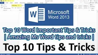 MS Word 10 Tips and Trick to Make You Pro Urdu | Hindi