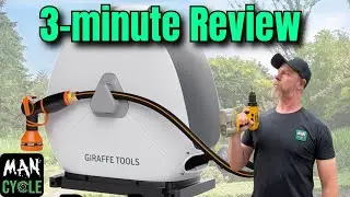 Giraffe Tools Retractable Hose Reel - Ground Mounted - 3 MINUTE REVIEW!