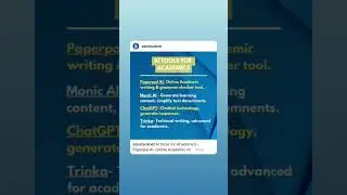 AI tool for academics # #aitools2023