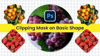 How to Clipping Mask on Basic Shape in Photoshop