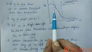 When transistor is operated in cut off region or in saturation, region , it works as a
