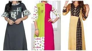 Convert plain kurti into designer one from leftover fabric,reuse scrap fabric,patchwork kurti design
