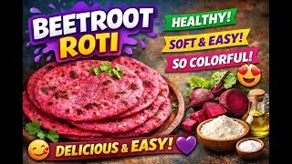 Beetroot Roti Recipe 💜 | Soft & Healthy Colorful Chapati at Home
