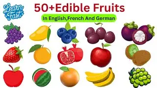 50+ Edible Fruits in English, French & German | Vocabulary with Pronunciation