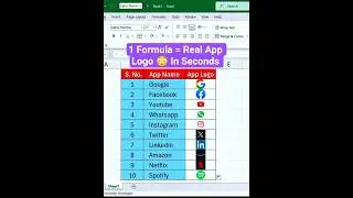Excel ka Magic Formula! 🔥 App Logo Auto Load Trick 😱 | #tipsandtricks