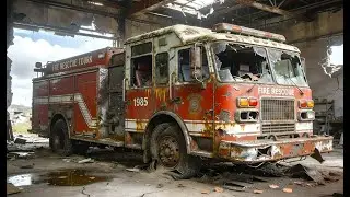 ASMR Car Restoration! Full Rebuild of Fire Rescue Truck 1985 from Abandoned Condition to Looking New