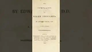 The Complaint; or Night Thoughts - Edward Young | Full Audiobook 📚