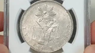 1871(MO M) Mexico 1 Peso(Balance Scale) (NGC MS62)