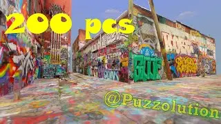 Puzzling Places | Meta Quest | Graffiti Alley 200 pcs VR Puzzle Playthrough in 2x | ASMR