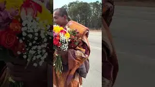 Monks Bless Apex NC and the Heavens opened up over them while they walked up hwy 64 