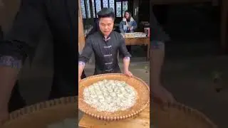 Amazing skills of Chinese man trying to balance a tray of Chinese cookies #Shorts